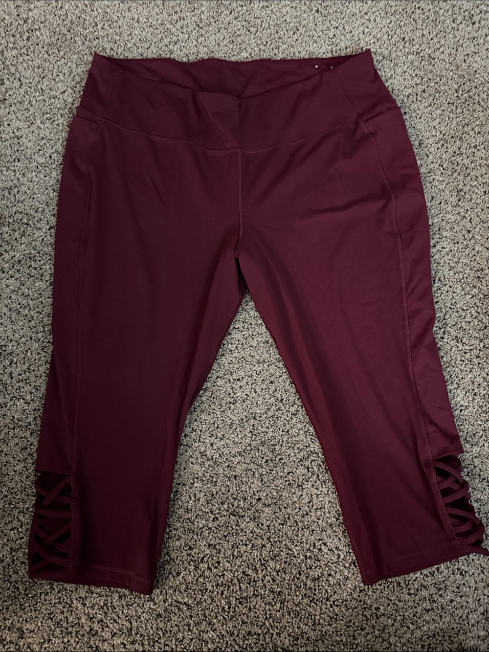Lane Bryant LIVI Soft Capri Legging in Deep Burgundy
